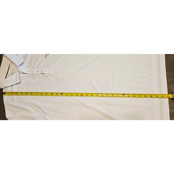 Men's Johnnie-O White Polo Shirt SS Polyester Size XL Longhorn **READ** - Picture 4 of 11